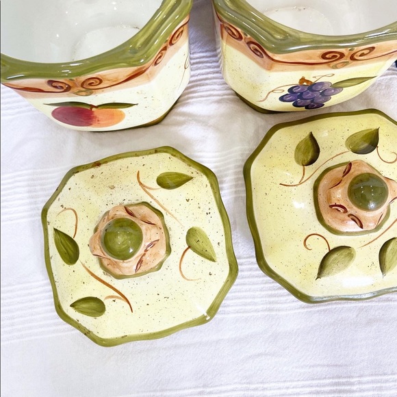 Vintage Handpainted Medici Tabletops Canisters - Picture 3 of 7